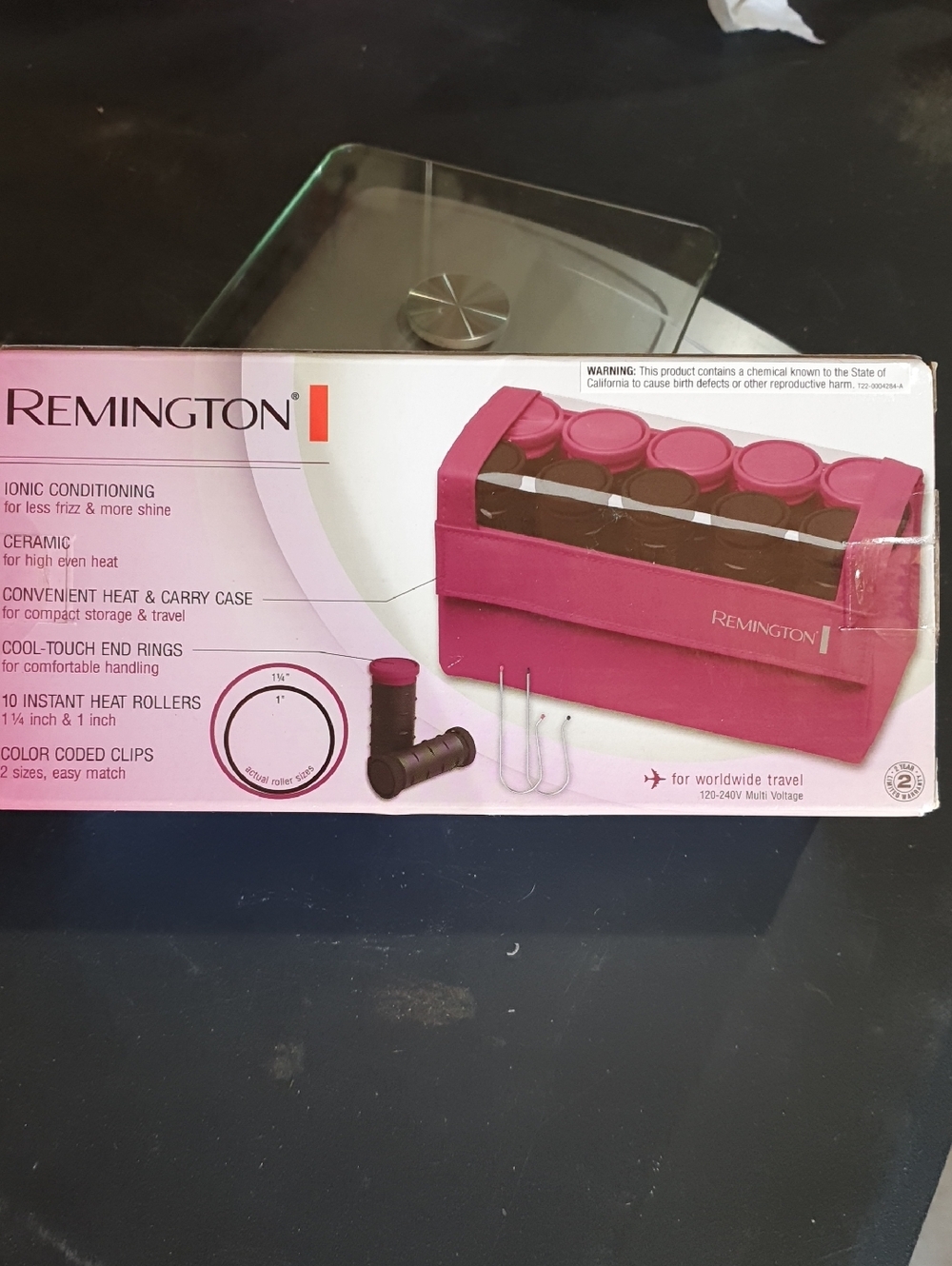 Remington Hot Pink Ceramic Heated Roller Set with Case